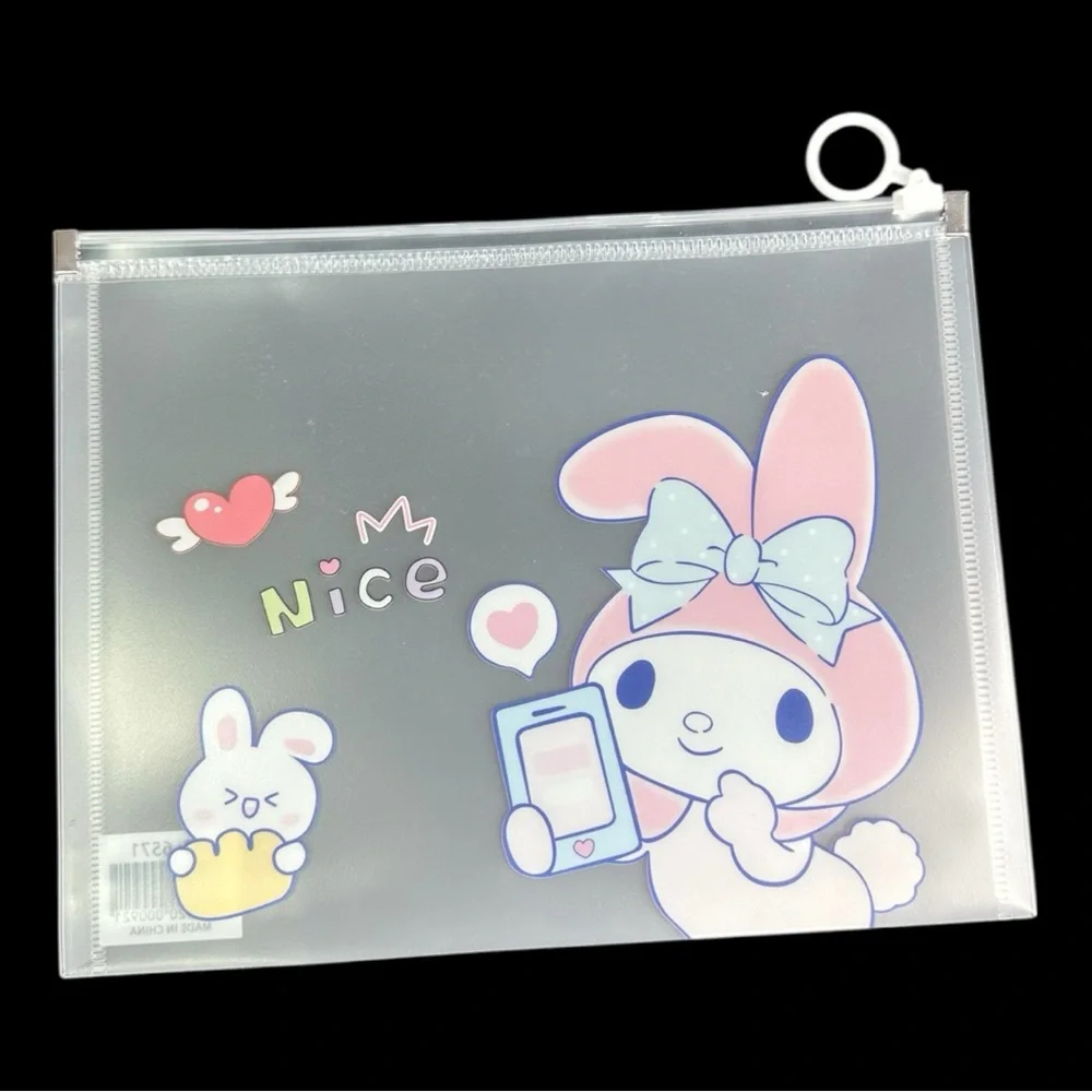MY MELODY Heavy Duty Ziplock Folder 9.5”x7.5”